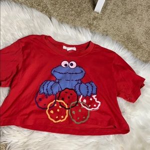 F21 | Cookie Monster Olympic Crop Top
